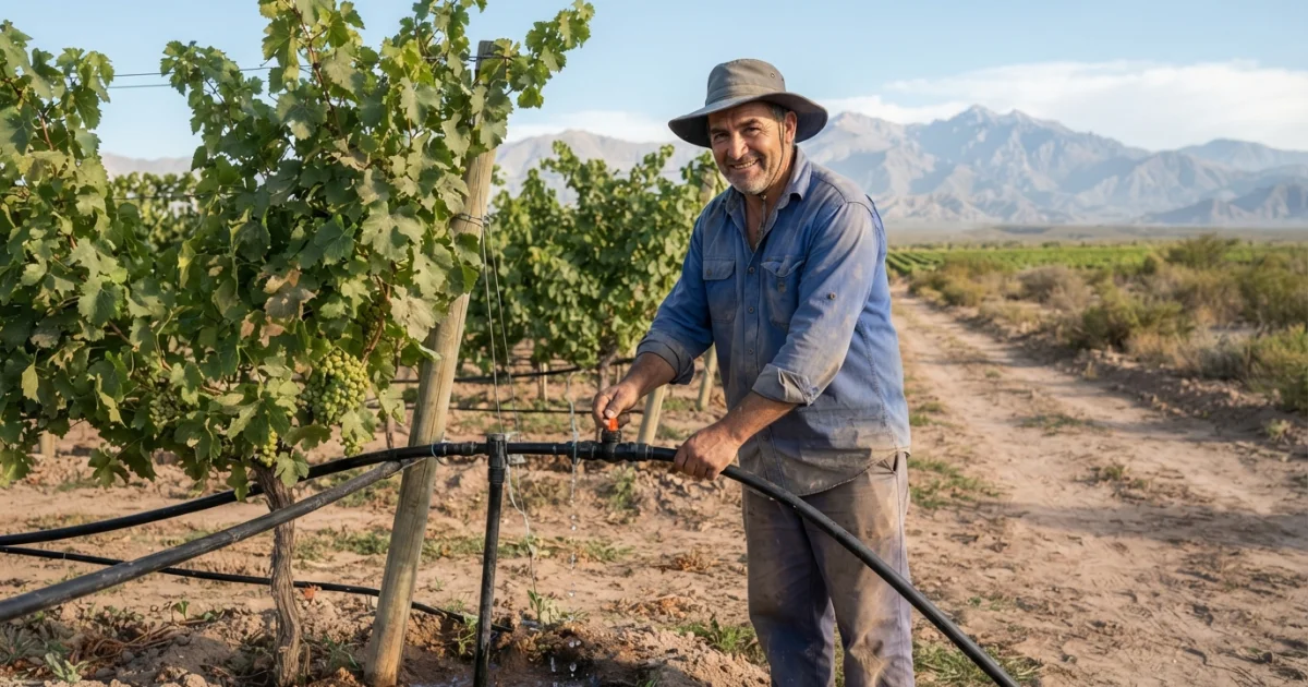 Gestión del agua y riego agrícola en Santa Rosa, Mendoza